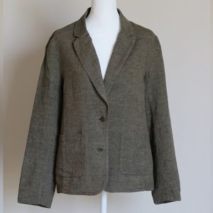 EILEEN FISHER Shaped Linen Blazer